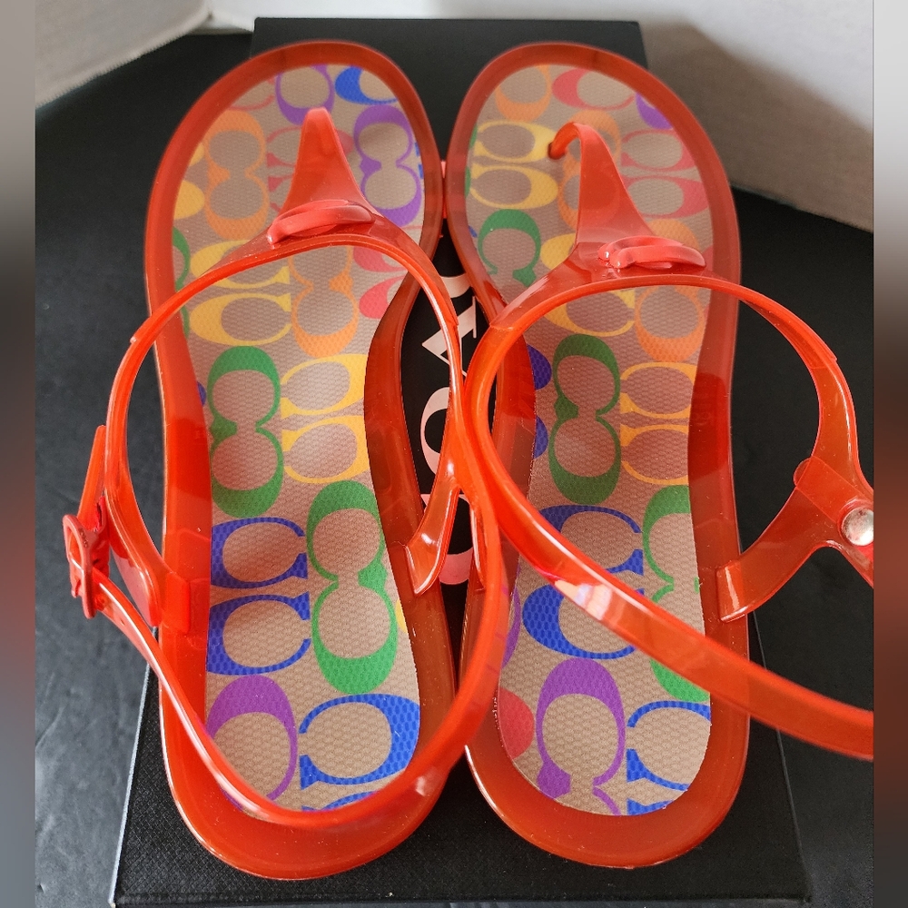 ✨️NIB✨️ Coach Natalee Jelly, Rainbow, Size 6 - Picture 2 of 6